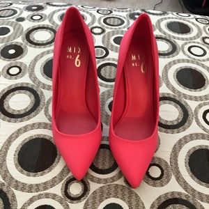 Bright pink heels